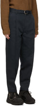 Doublet Navy Silk Chino Trousers