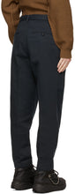 Doublet Navy Silk Chino Trousers