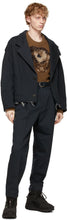 Doublet Navy Silk Chino Trousers