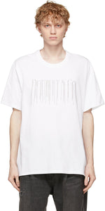 Doublet White Chain Fringe Embroidery T-Shirt - T-shirt de broderie frange à chaîne blanche doublet - Doublet 화이트 체인 프린지 자수 티셔츠