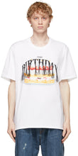 Doublet White 'Not Birthday' Embroidery T-Shirt - T-shirt de broderie de doublet blanc 'non anniversaire' - Doublet White '생일'자수 티셔츠