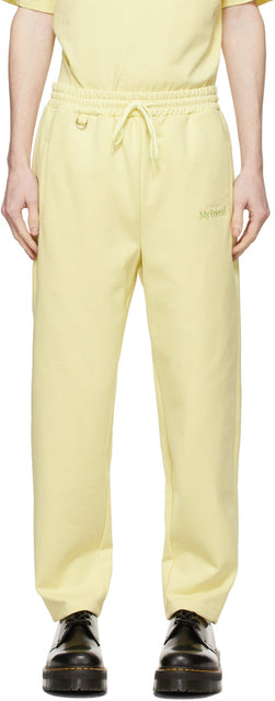 Doublet Yellow 'With My Friend' Sweatpants - Doublet Jaune 'avec mon ami' Pantalon de survêtement - 내 친구와 함께 더블 렛 노란색 '