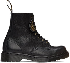 Dr. Martens Black C.F. Stead 'Made in England' 1460 Pascal Boots - Dr. Martens Black C.F. Stead 'Fabriqué en Angleterre' 1460 Bottes Pascal - Martens Black C.F. England '1460 Pascal Boots.