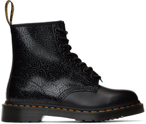 Dr. Martens Black Keith Haring Edition 1460 Boots - Dr. Martens Black Keith Haring Edition 1460 Bottes - Dr. Martens Black Keith Haring Edition 1460 부츠