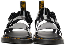 Dr. Martens Black Patent Gryphon Sandals