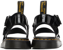 Dr. Martens Black Patent Gryphon Sandals