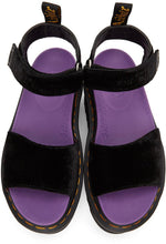 Dr. Martens Black X-Girl Edition Velvet Platform Sandals