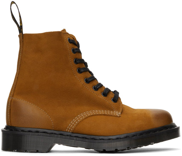 Dr. Martens Tan 'Made in England' 1460 Pascal Titan Boots - Dr. Martens Tan 'Fabriqué en Angleterre' 1460 Bottes Pascal Titan - Martens Tan 'England'1460 파스칼 타이탄 부츠