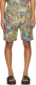 DrÃ´le De Monsieur Multicolor Floral Shorts - Dry de Monsieur Short floral multicolore - DrÃ'le de Monsieur 여러 가지 빛깔의 꽃 반바지