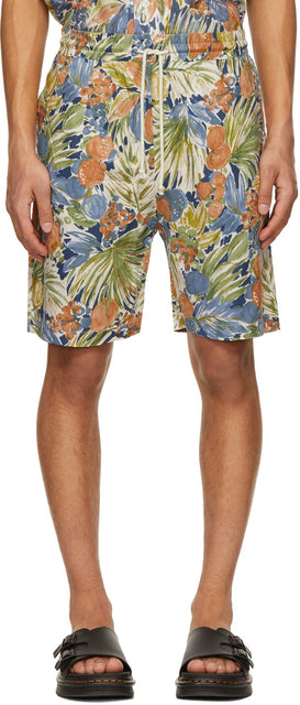 DrÃ´le De Monsieur Multicolor Floral Shorts - Dry de Monsieur Short floral multicolore - DrÃ'le de Monsieur 여러 가지 빛깔의 꽃 반바지