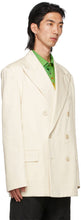 Dries Van Noten Beige Cotton Twill Blazer