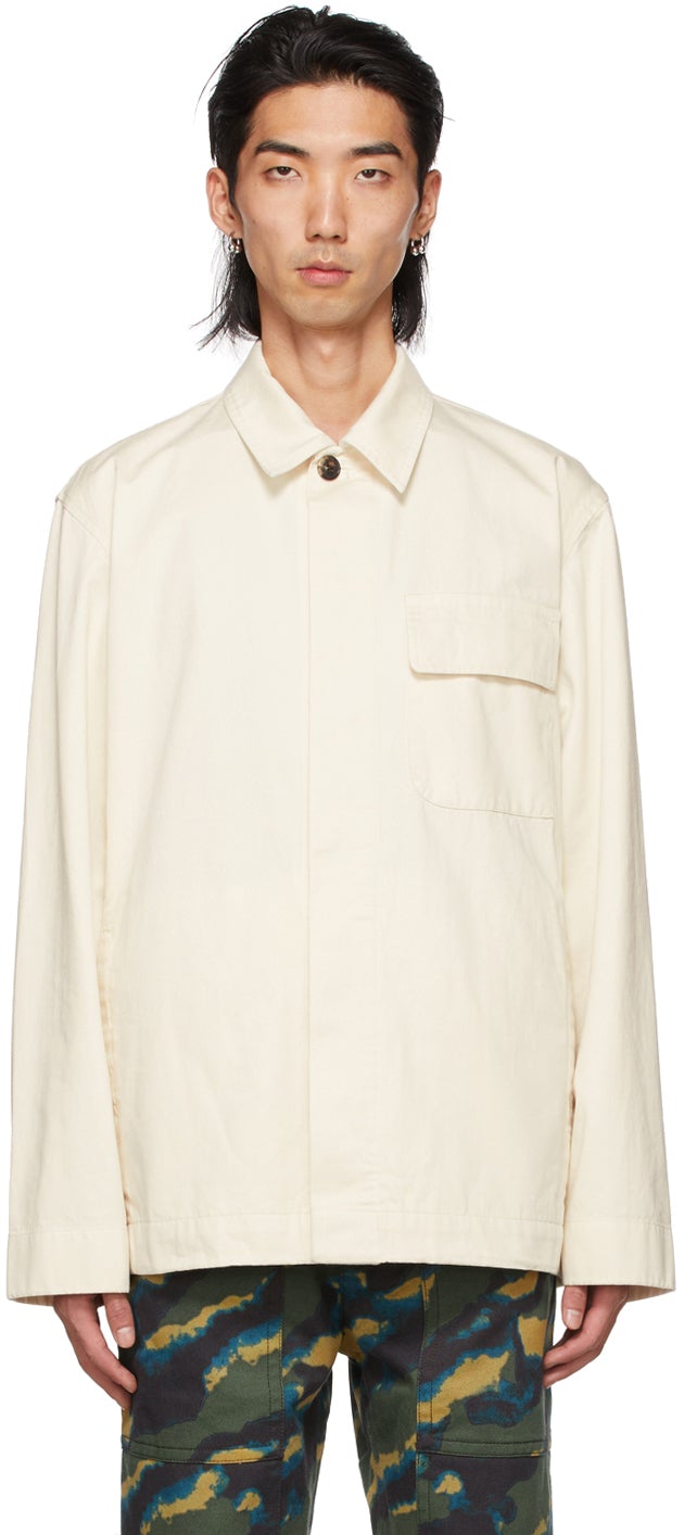 Dries Van Noten Beige Cotton Twill Shirt - SHIRES VAN NOTEN BEIGE COTTON TWILL Shirt - 밴 밴 알코올 베이지 코튼 능 직물 셔츠