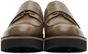 Dries Van Noten Beige Leather Lace-Up Derbys