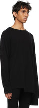 Dries Van Noten Black Cashmere Asymmetric Hem Sweater