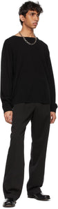 Dries Van Noten Black Cashmere Brushed Sweater
