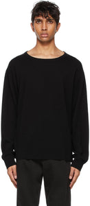 Dries Van Noten Black Cashmere Brushed Sweater - Dries Van Noten Pull brossé au Cachemire noir - 밴 알코올 블랙 캐시미어 브러시 스웨터