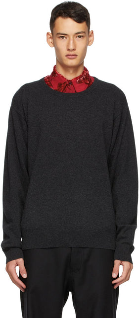 Dries Van Noten Black Cashmere Sweater - SHARIE VAN NOEN NOI-CACHEMERE Pull - 밴 알코올 블랙 캐시미어 스웨터를 건조시킵니다