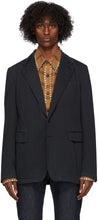 Dries Van Noten Black Cotton Blazer - Dries Van Noten Black Cotton Blazer - 밴 알코올 검은 면화 블레이저 건조