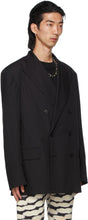 Dries Van Noten Black Cotton Poplin Blazer