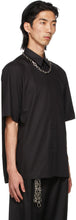 Dries Van Noten Black Cotton Poplin Short Sleeve Shirt