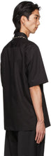 Dries Van Noten Black Cotton Poplin Short Sleeve Shirt
