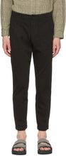 Dries Van Noten Black Cotton Twill Trousers - DRIES VAN NOTEN Pantalon en sergé en coton noir - 밴 알코올 검은 면화 능병 바지를 건조시킵니다