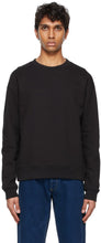 Dries Van Noten Black French Terry Sweatshirt - Sweatshirt Terry Terry français noir - 밴 알코올 블랙 프랑스 테리 스웨터