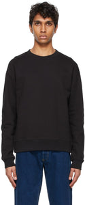 Dries Van Noten Black French Terry Sweatshirt - Sweatshirt Terry Terry français noir - 밴 알코올 블랙 프랑스 테리 스웨터