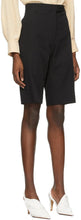 Dries Van Noten Black Gabardine Bermuda Shorts