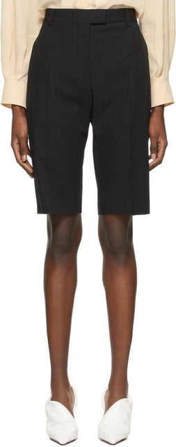 Dries Van Noten Black Gabardine Bermuda Shorts - Sèche short de bermudes gabardine noirs - 밴 알코올 검은 가베 딘 버뮤다 반바지를 마른다