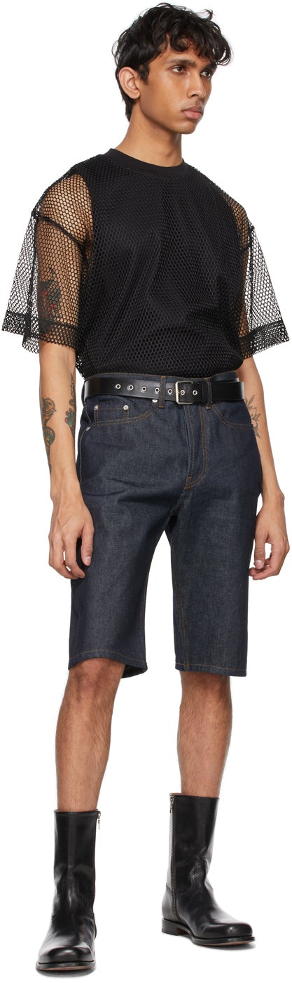 Dries Van Noten Black Leather Belt