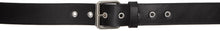 Dries Van Noten Black Leather Belt - Sèche ceinture en cuir noire - 밴 알지 검은 가죽 벨트를 건조시킵니다