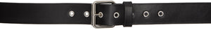 Dries Van Noten Black Leather Belt - Sèche ceinture en cuir noire - 밴 알지 검은 가죽 벨트를 건조시킵니다