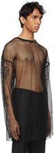 Dries Van Noten Black Mesh Long Sleeve T-Shirt
