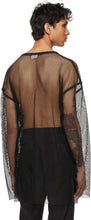 Dries Van Noten Black Mesh Long Sleeve T-Shirt