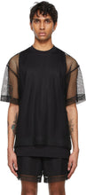 Dries Van Noten Black Mesh T-Shirt - Dries Van T-shirt Noir Mesh Noir - 바퀴 밴 알코올 블랙 메쉬 티셔츠