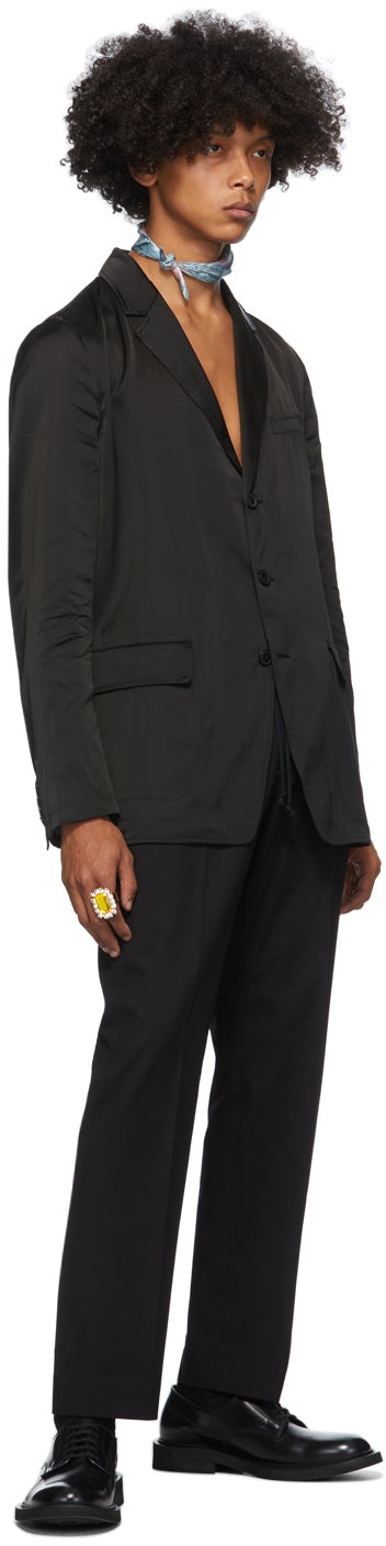 Dries Van Noten Black Museum Blazer