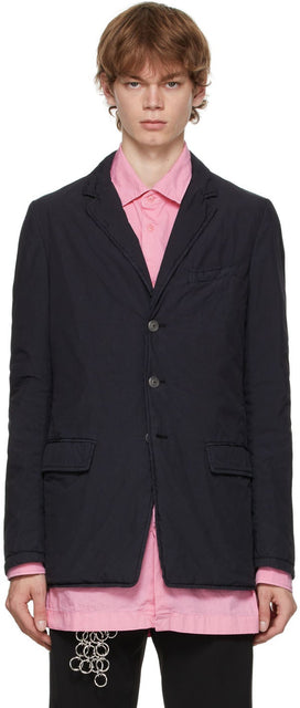 Dries Van Noten Black Padded Blazer - DRIES VAN NOEN NOIR NOIR BLAZER - 밴 알코올 검은 색 패딩 블레이저를 건조합니다