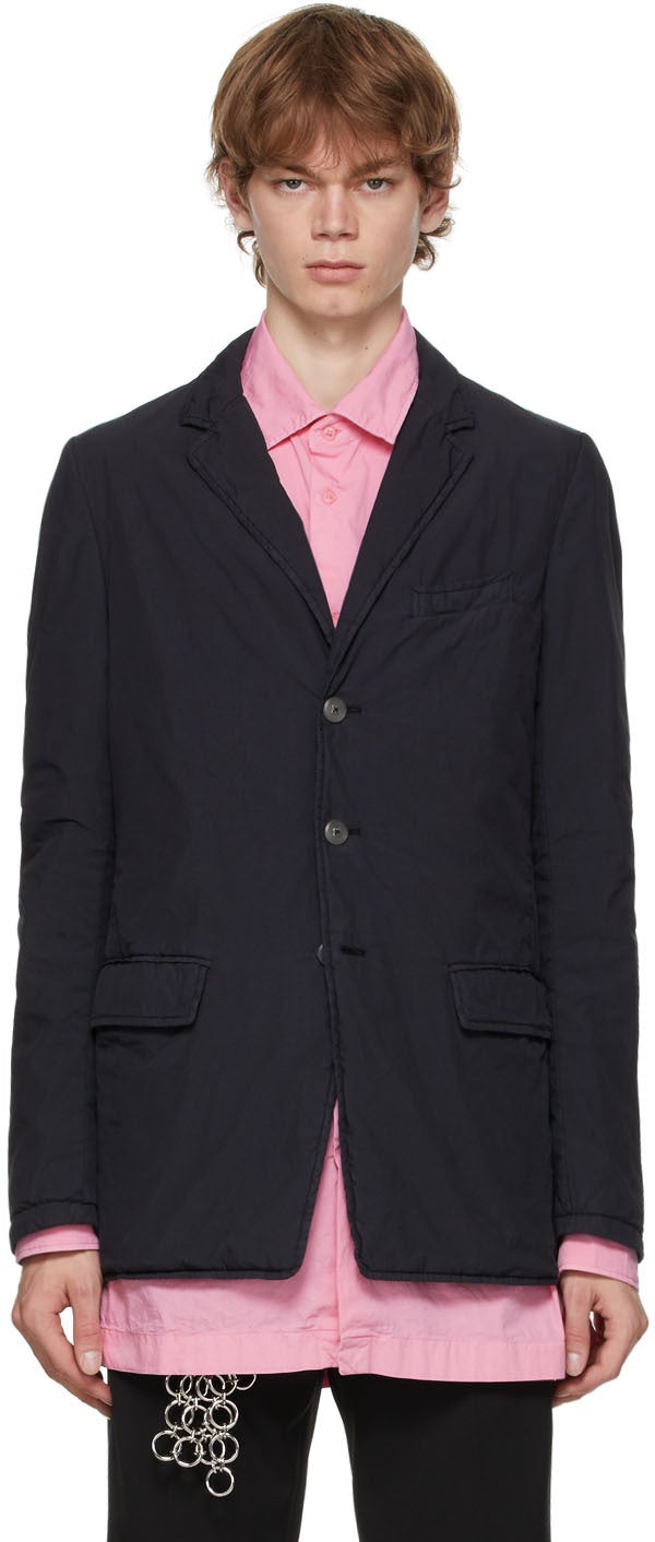 Dries Van Noten Black Padded Blazer - DRIES VAN NOEN NOIR NOIR BLAZER - 밴 알코올 검은 색 패딩 블레이저를 건조합니다