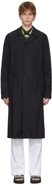 Dries Van Noten Black Poplin Coat - Dries Van Noten Black Poplin Coat - 밴 알코올 블랙 포플린 코트