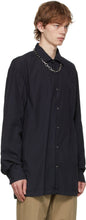 Dries Van Noten Black Poplin Shirt