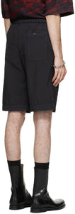 Dries Van Noten Black Poplin Shorts