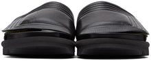 Dries Van Noten Black Quilted Leather Slides