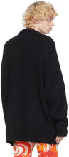 Dries Van Noten Black Rhinestone Collar Sweater