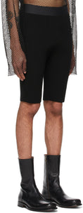Dries Van Noten Black Rib Knit Shorts