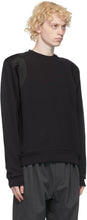 Dries Van Noten Black Satin Trim Sweatshirt