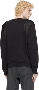 Dries Van Noten Black Satin Trim Sweatshirt