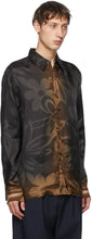 Dries Van Noten Black Six Button Shirt