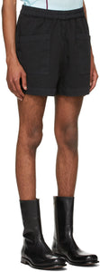 Dries Van Noten Black Twill Shorts
