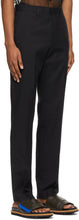 Dries Van Noten Black Twill Tapered Trousers